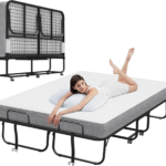 Extra Large Wide Folding Rollaway Bed with Mattress