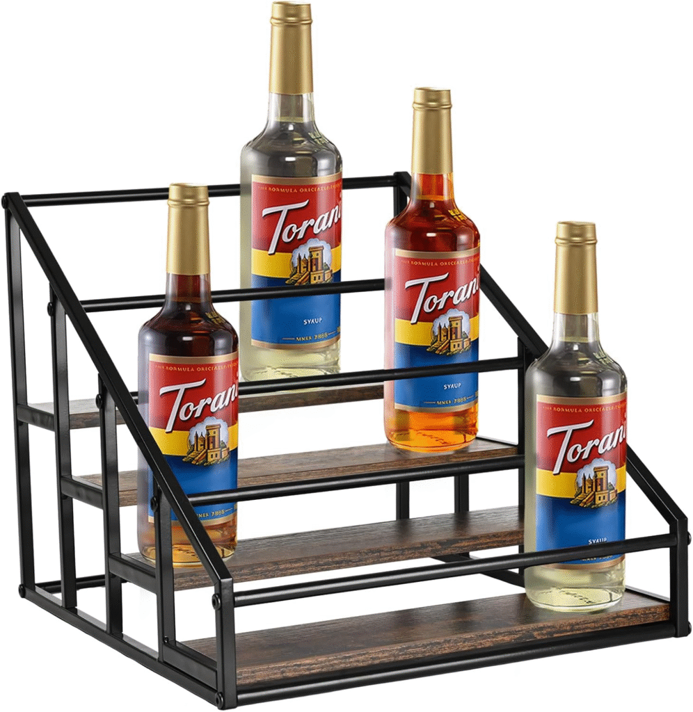 Coffee Syrup Organizer Rack